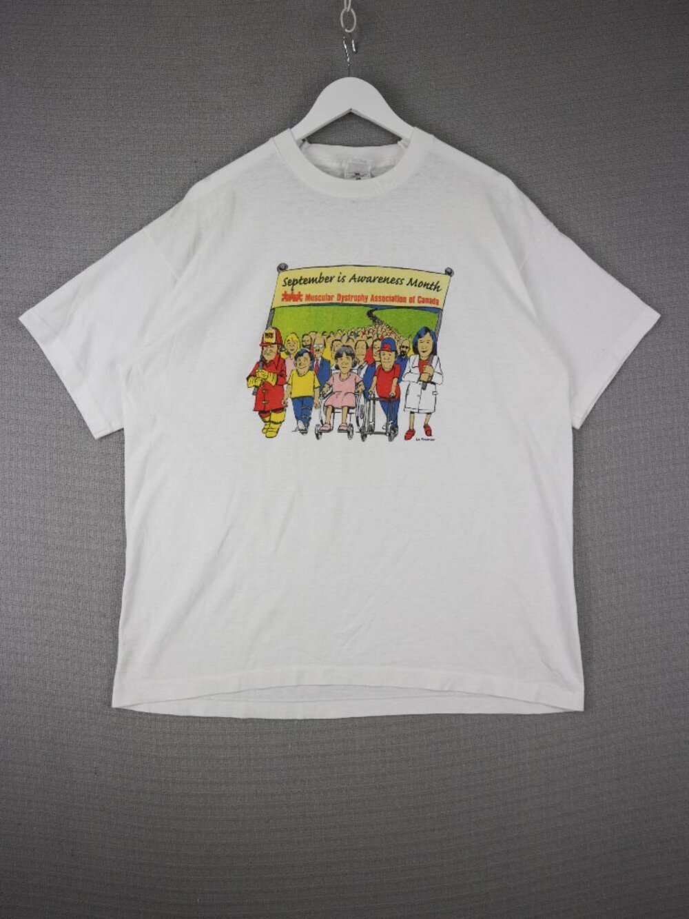 Fruit of the Loom Single Stitch Muscular Dystrophy Associate Tee 1990 Vintage XL